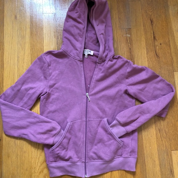 Juicy Couture Tops - Juicy Couture Pink Cotton-Blend Zip Jacket W/Hood